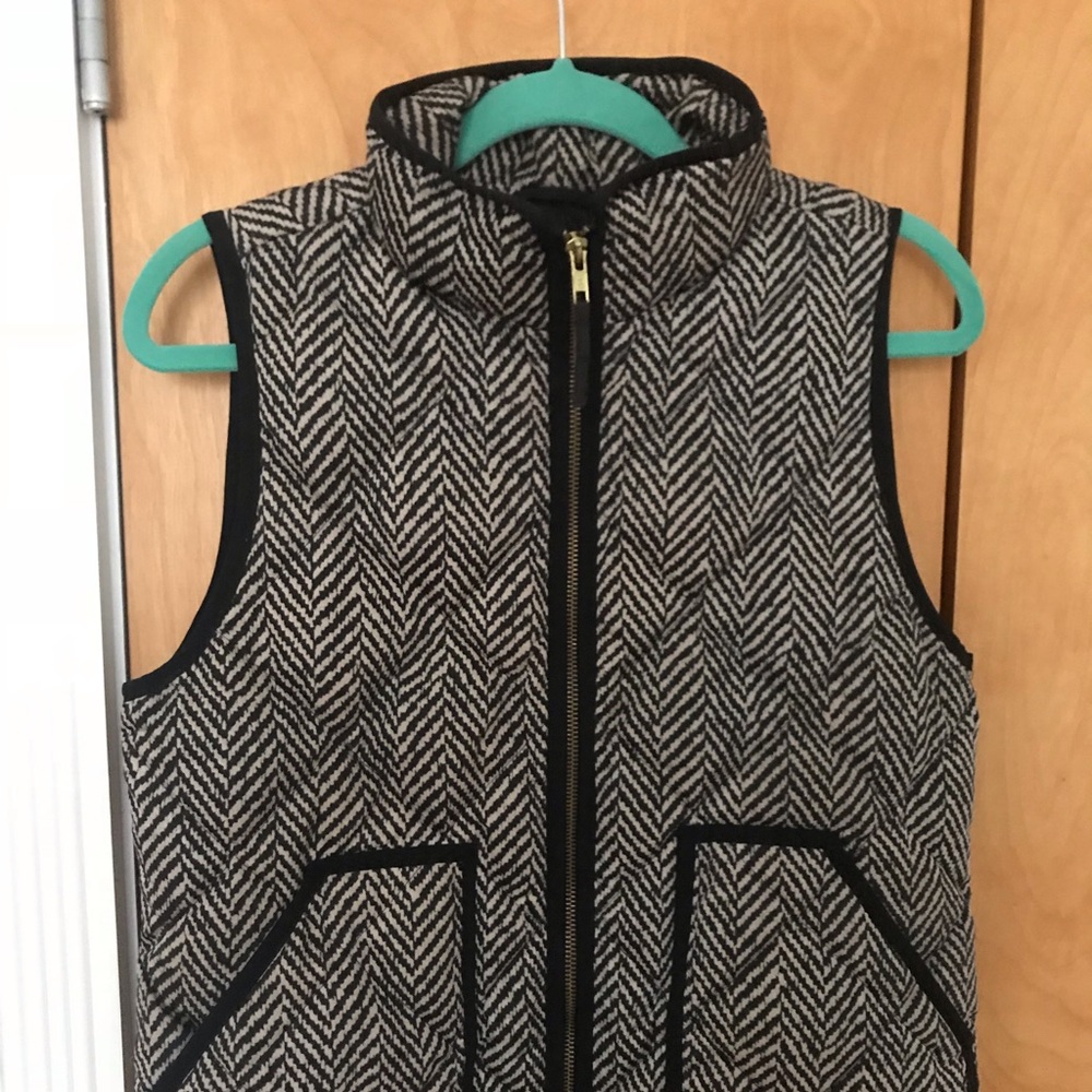 J. Crew Chevron Puffer Vest